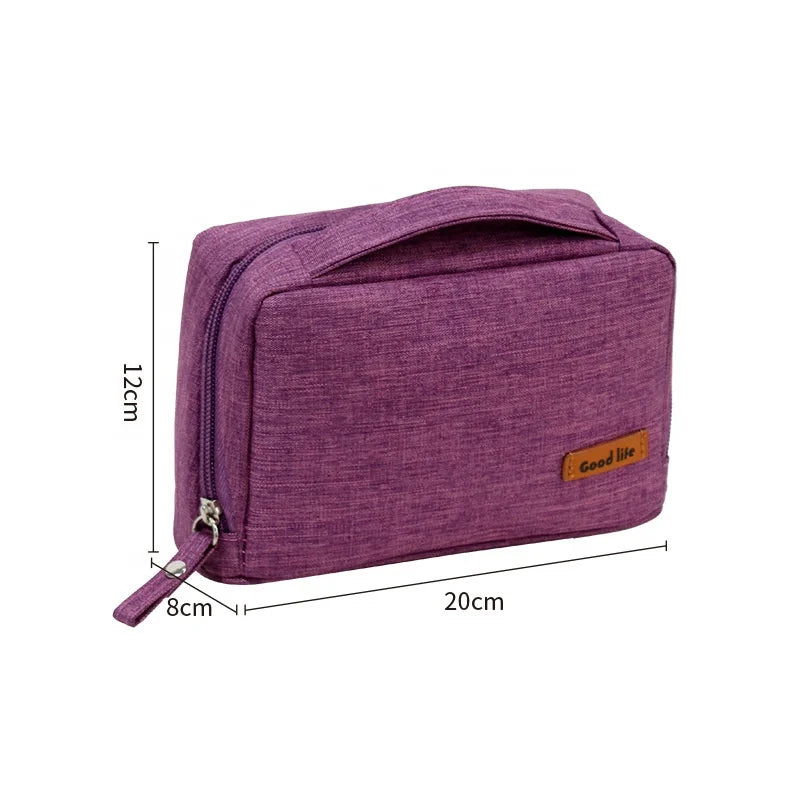 Travel for Bags Waterproof Polyester Zipper Fashion Eco-friendly Makeup Cosmetic Bag Cable Organizer Women Excellent