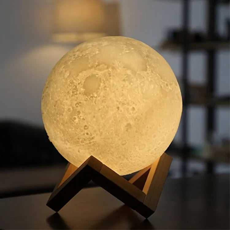 Hot Sale Led 3D Living Room Decoration Lighting Moon Small Night Light Lamp Home Decor USB Charging Print Baby Light PVC
