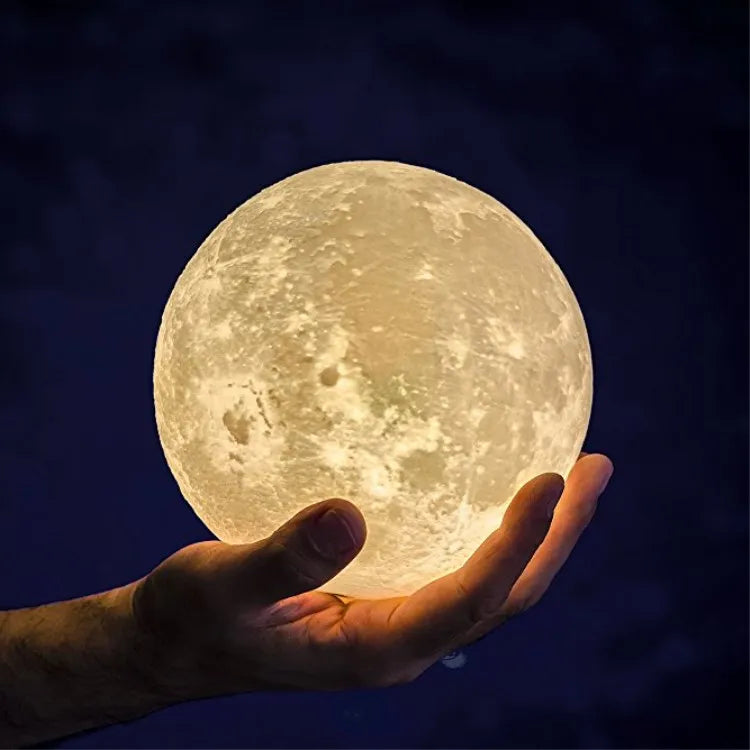 Hot Sale Led 3D Living Room Decoration Lighting Moon Small Night Light Lamp Home Decor USB Charging Print Baby Light PVC