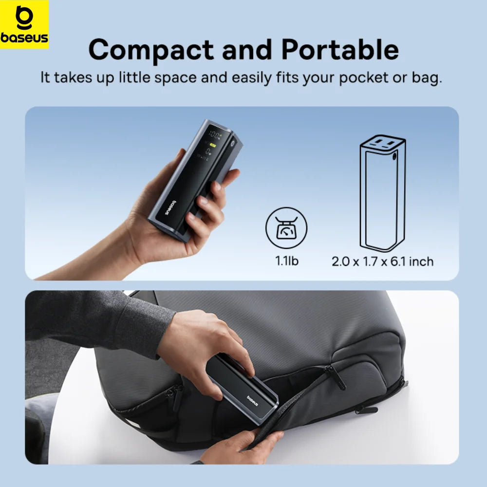 Baseus Power Bank 145W 20800mAh PD 100W Fast Charging  with Smart Digital Display Portable External PowerBank for Laptop Phone