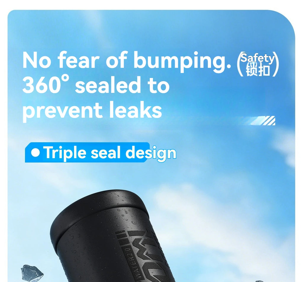 Large Capacity Tumble Thermos Water Bottle 316 Stainless Steel With Straw Handle Cup Flask  Vacuum Insulated Tumbler