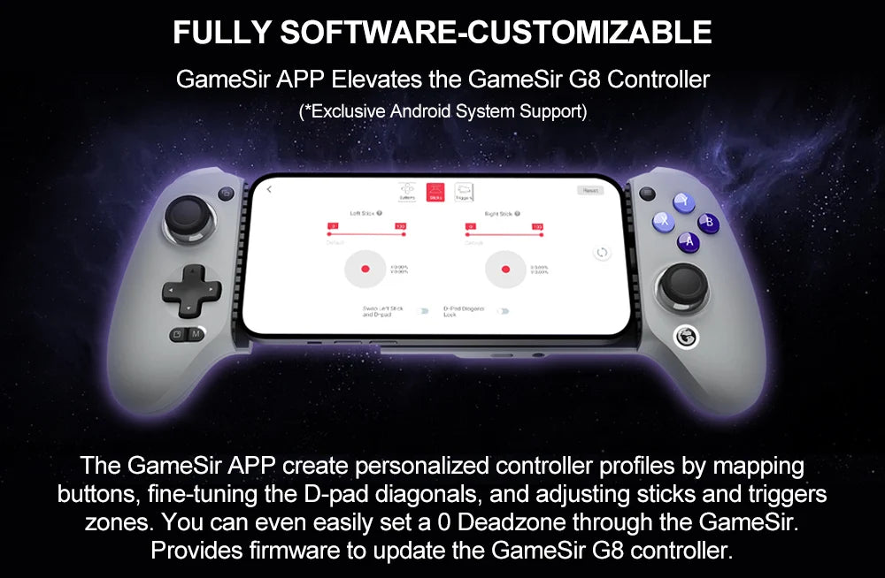 Gamesir G8 Galileo Gamepad para Móvil Cellular Mobile Game Phone Controller Android Console Like Experience Design for Big Hands