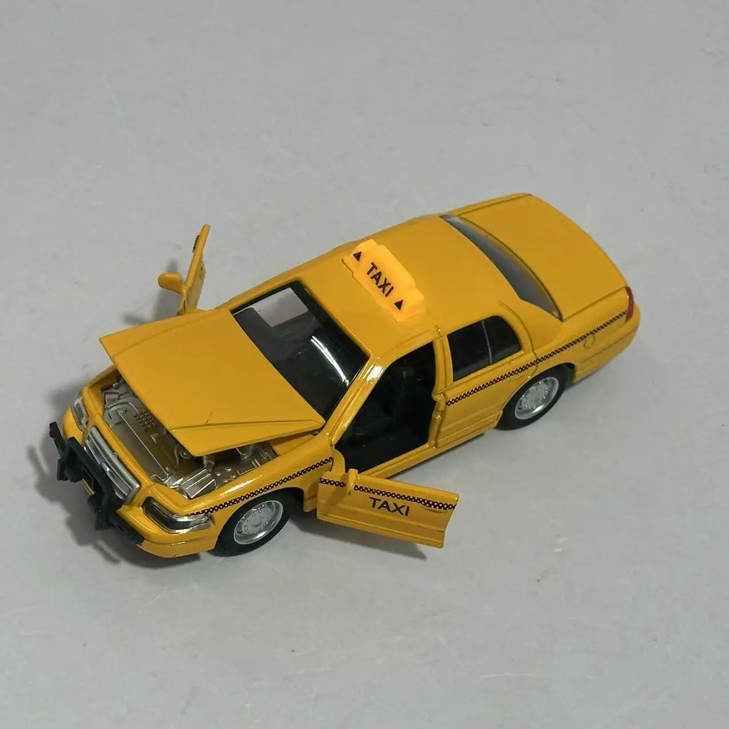 Toy Alloy Model Car - Police Car And Taxi - Collectible Vehicle Models for Kids And Collectors