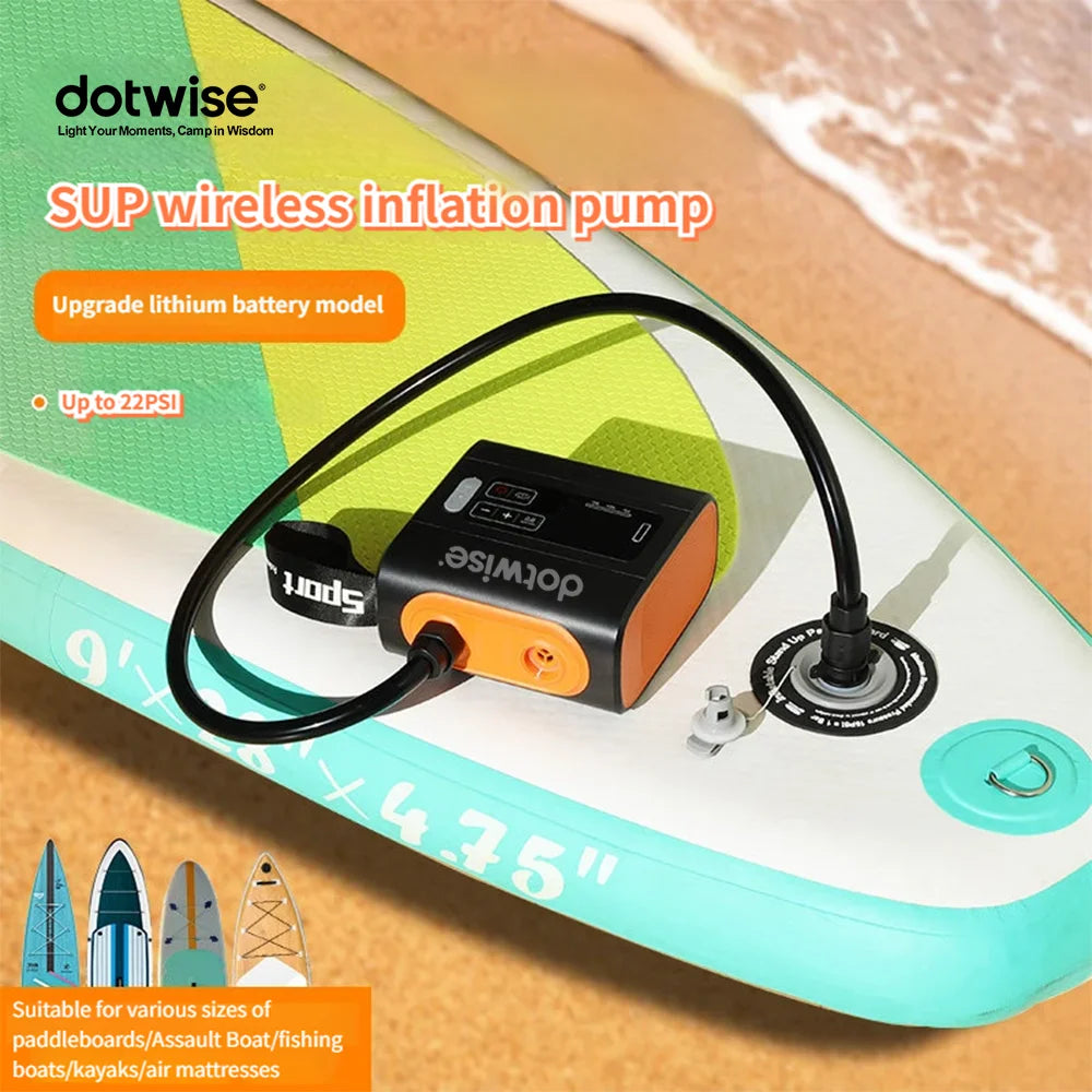 Electric Wireless Portable Rechargeable Inflator Pump SUP Inflator Pump Suitable for Charging Inflatable Tents Kayaks