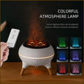 350ml Humidifier Aromatherapy Essential Oil Simulate Flame Aroma Diffuser,Remote Control Adjusted Colorful Atmosphere Lighting,