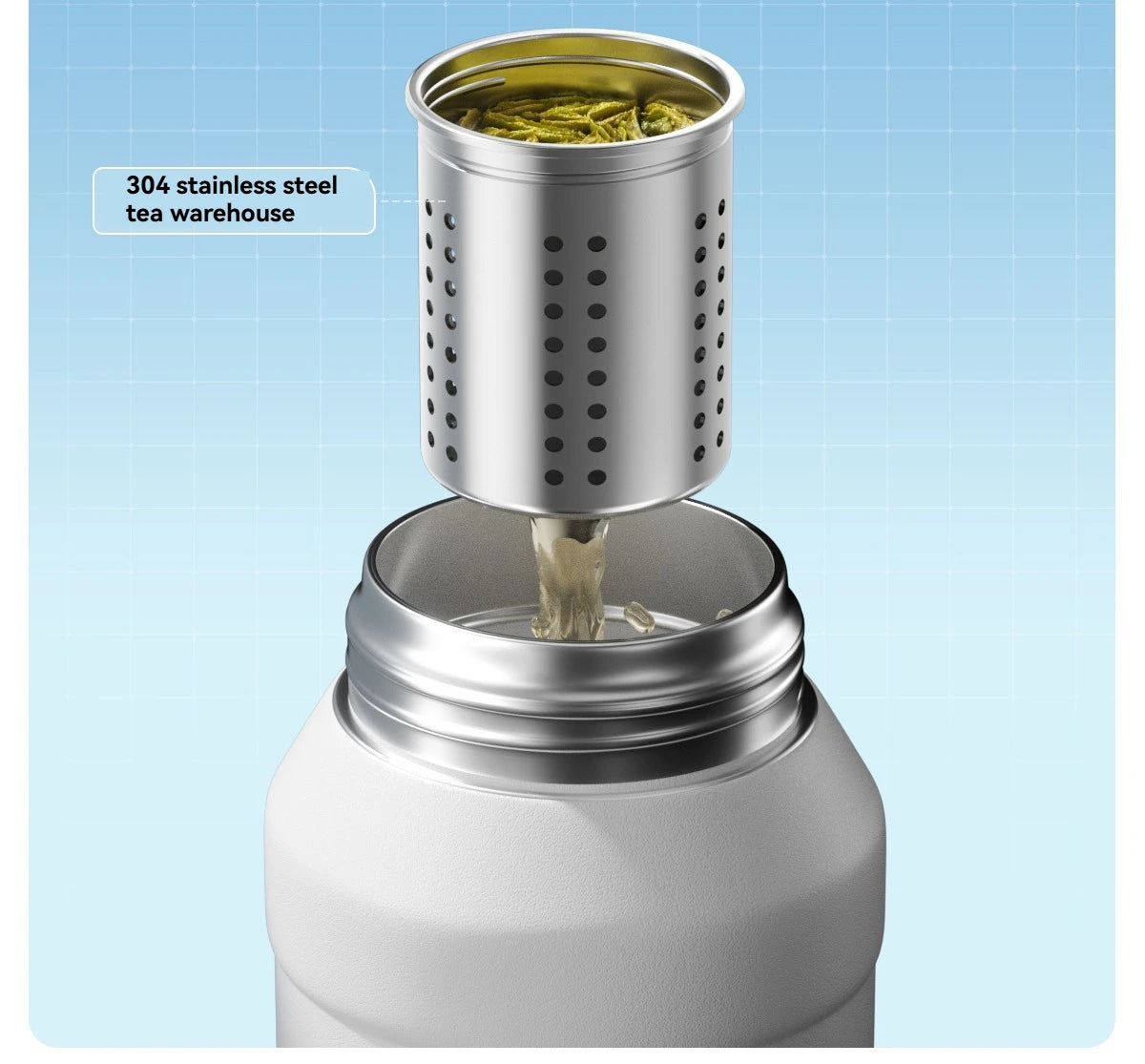 Large Capacity Tumble Thermos Water Bottle 316 Stainless Steel With Straw Handle Cup Flask  Vacuum Insulated Tumbler