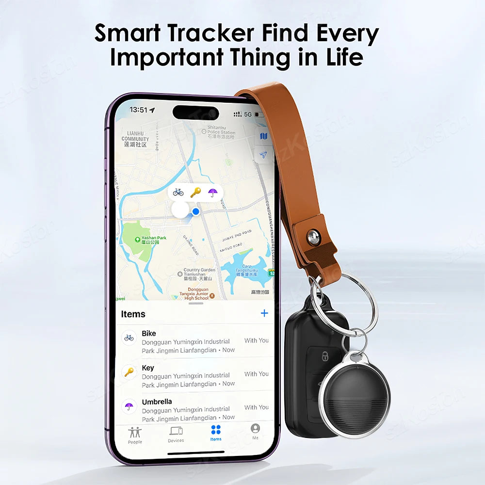 GPS Tracker For IOS Smart Bluetooth-compatible Mini GPS Locator Wallet Key Finder Anti Lost Device Work with Find My APP