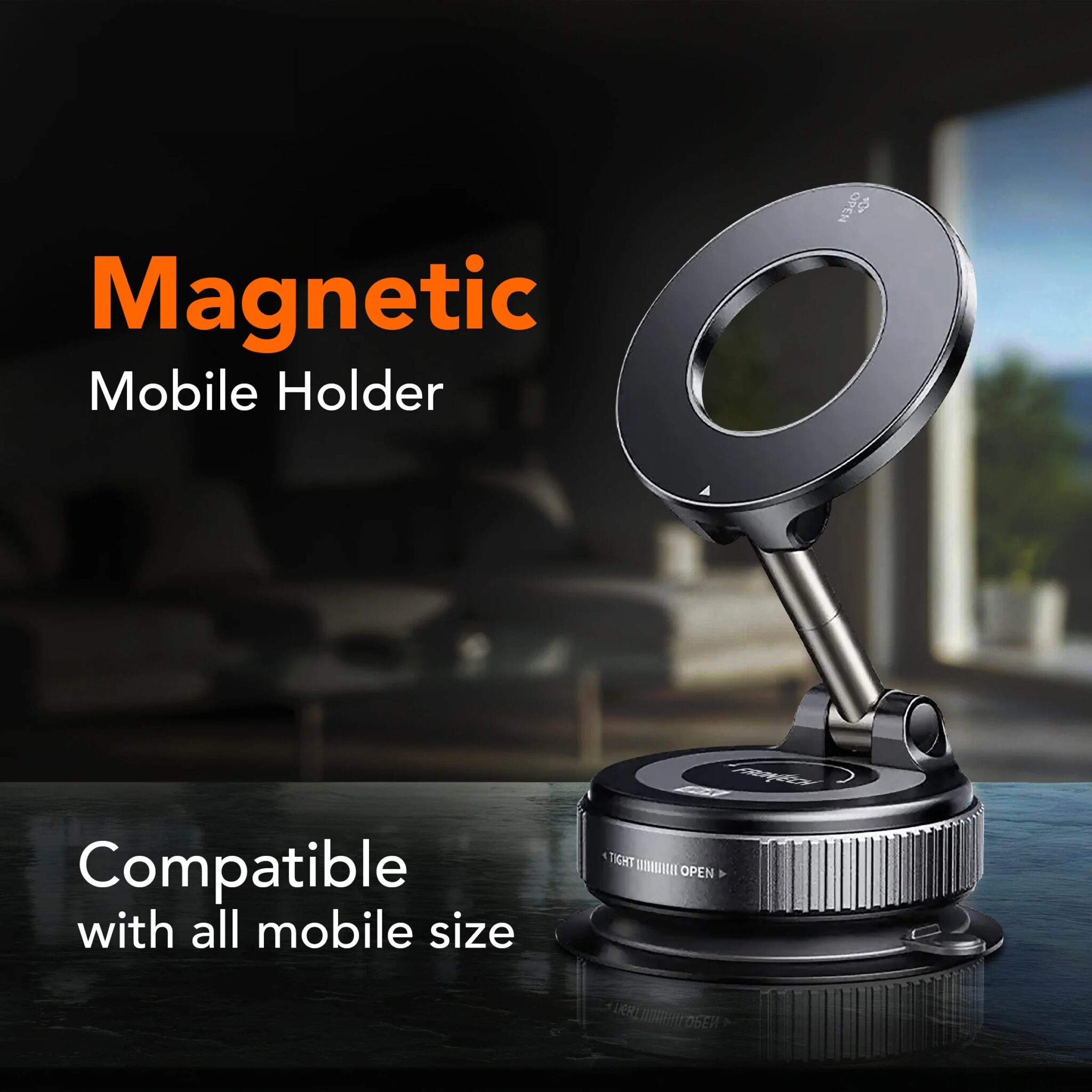 K007 Magnetic Holder Car Mount Vacuum Foldable Strong Suction Stand Cell Phone For Live Streaming Bracket